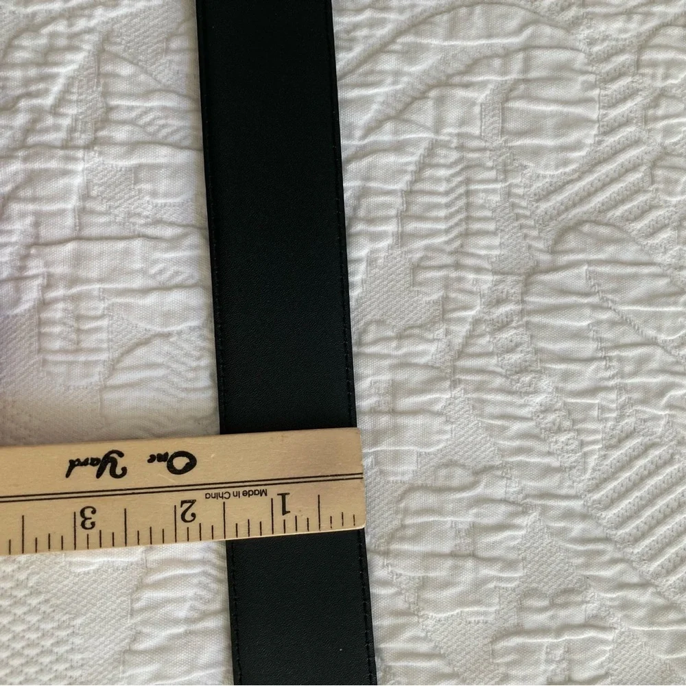Vintage 90s Architect pig suede belt leather metal hardware quiet luxury 26”-28”